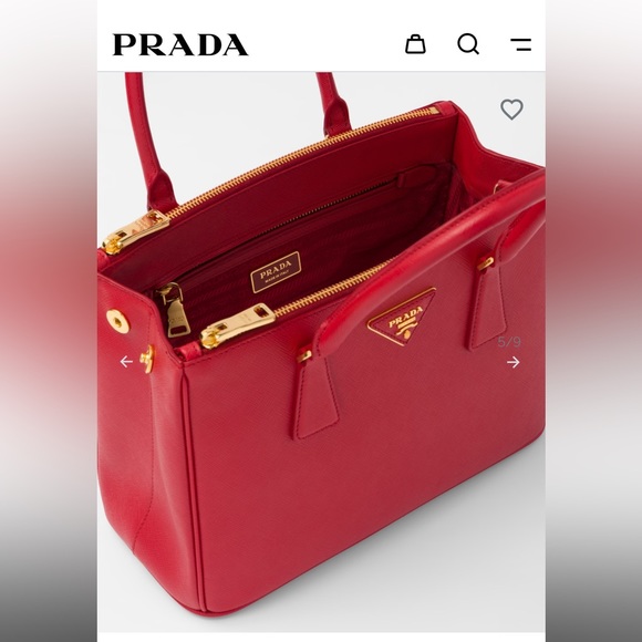 PRADA FIERY RED SAFFIANO CUIR - Picture 5 of 6